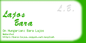 lajos bara business card